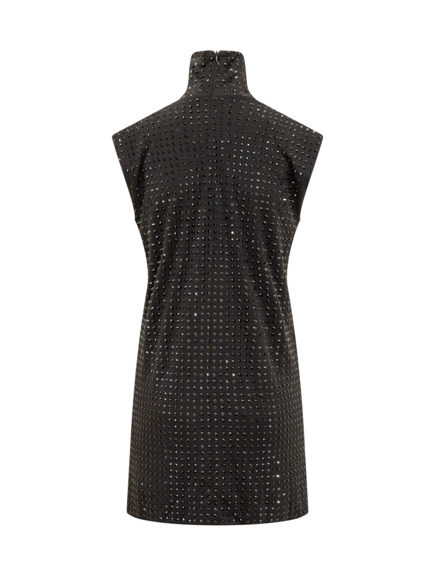 Embellished Turtleneck Mini Dress