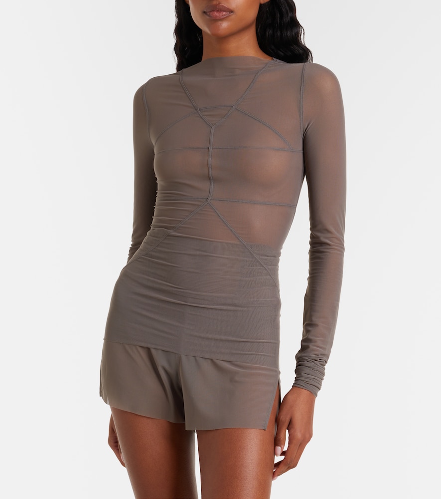 Temple sheer tulle top