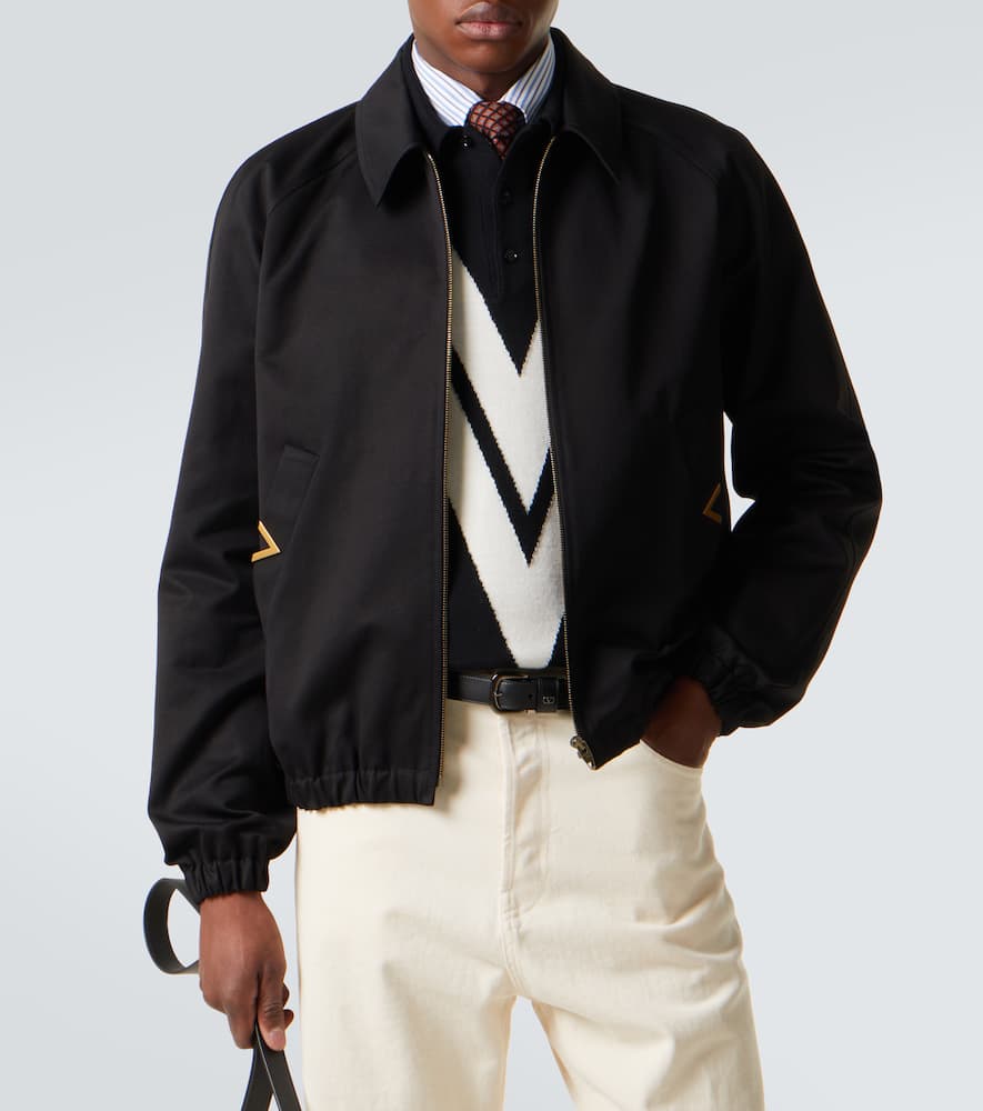 VGold cotton blouson jacket