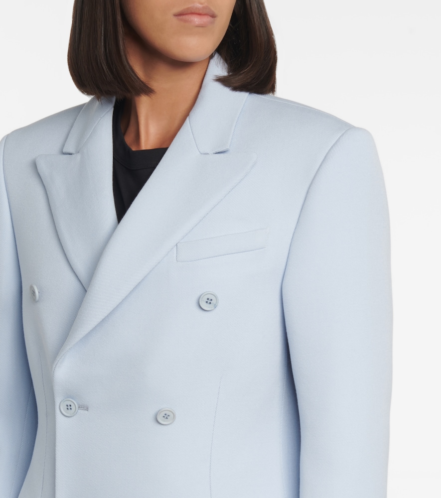 Double-breasted wool coat