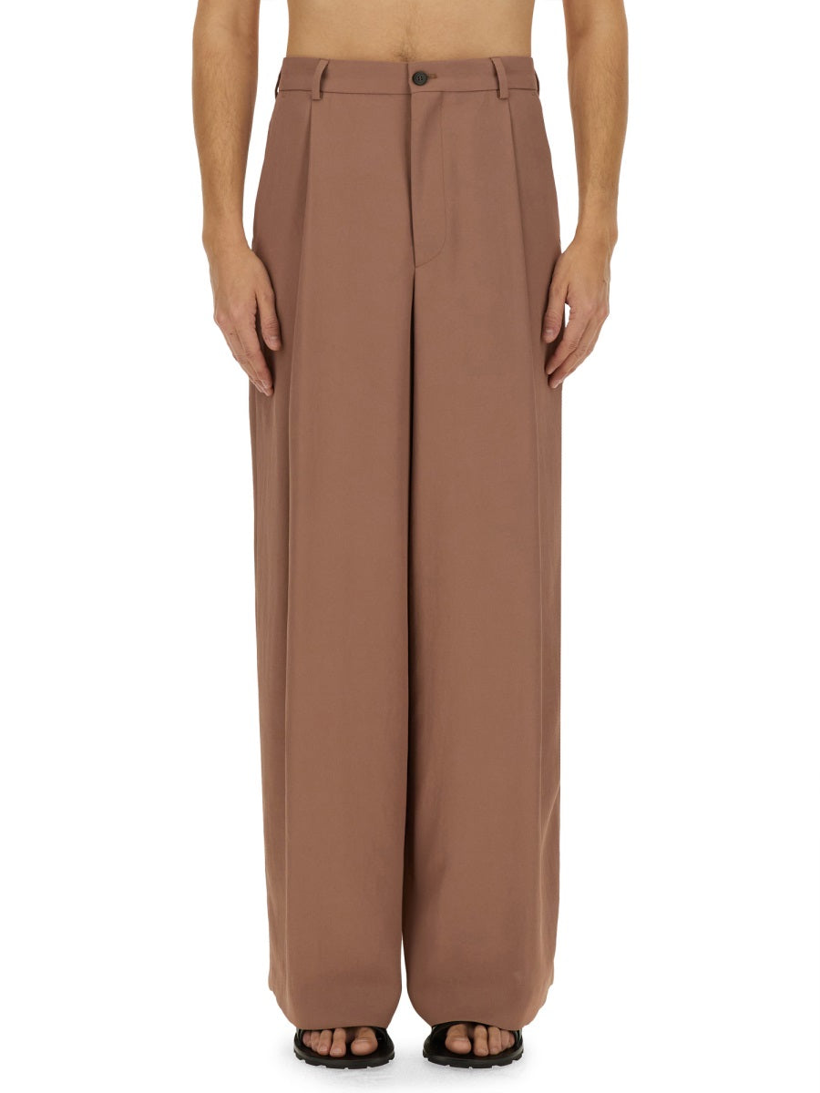 Wide-Leg Acetate Trousers