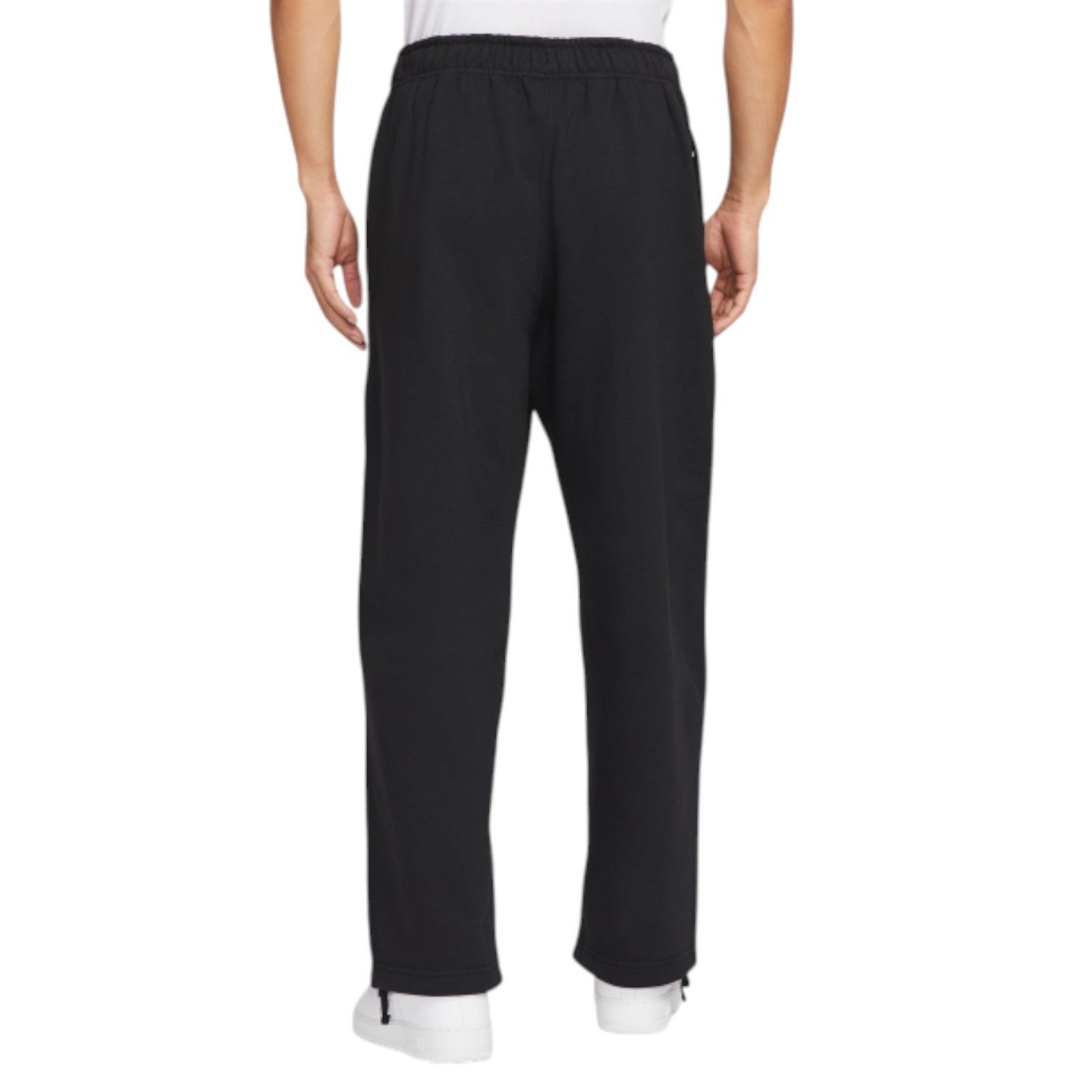 Solo Swoosh Fleece Straight-Leg Trousers 'Black'