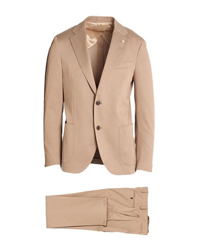 Man Suit Taupe Size 36 Lyocell, Cotton, Elastane