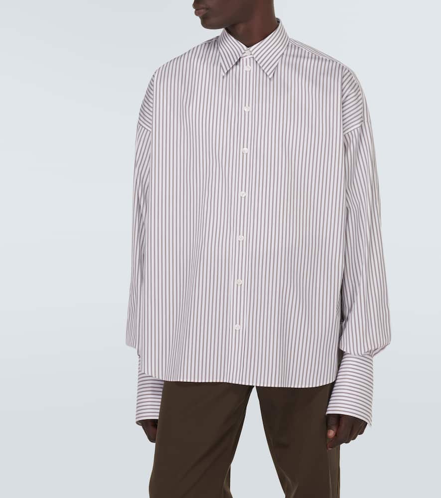 Striped cotton poplin shirt