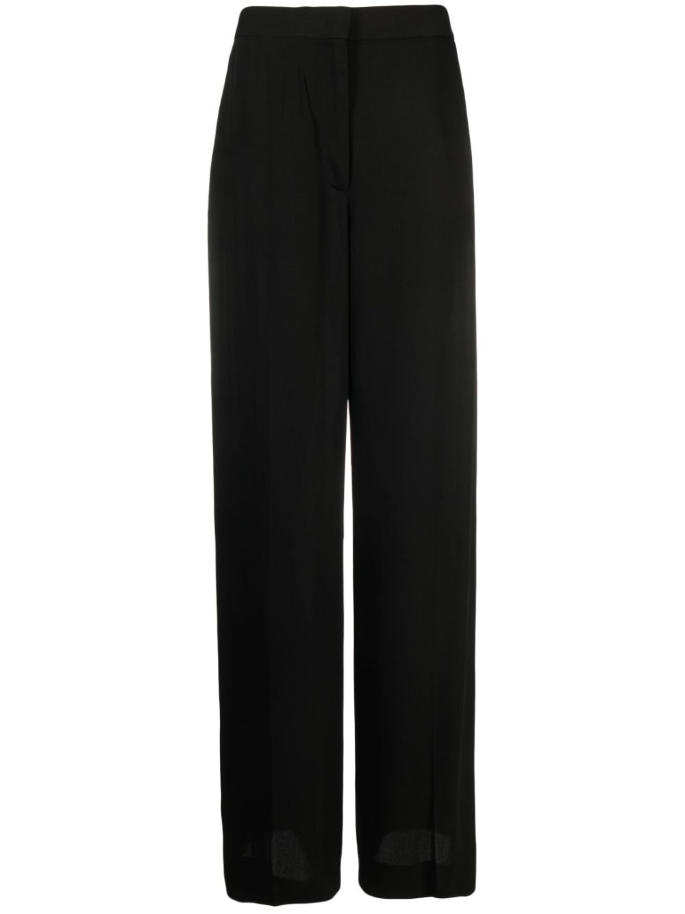 High-waisted palazzo trousers - Black