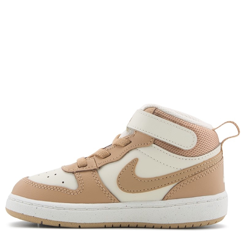 Kids' Court Borough Mid 2 High Top Sneaker Baby/Toddler Shoes (White/Sail Tan)