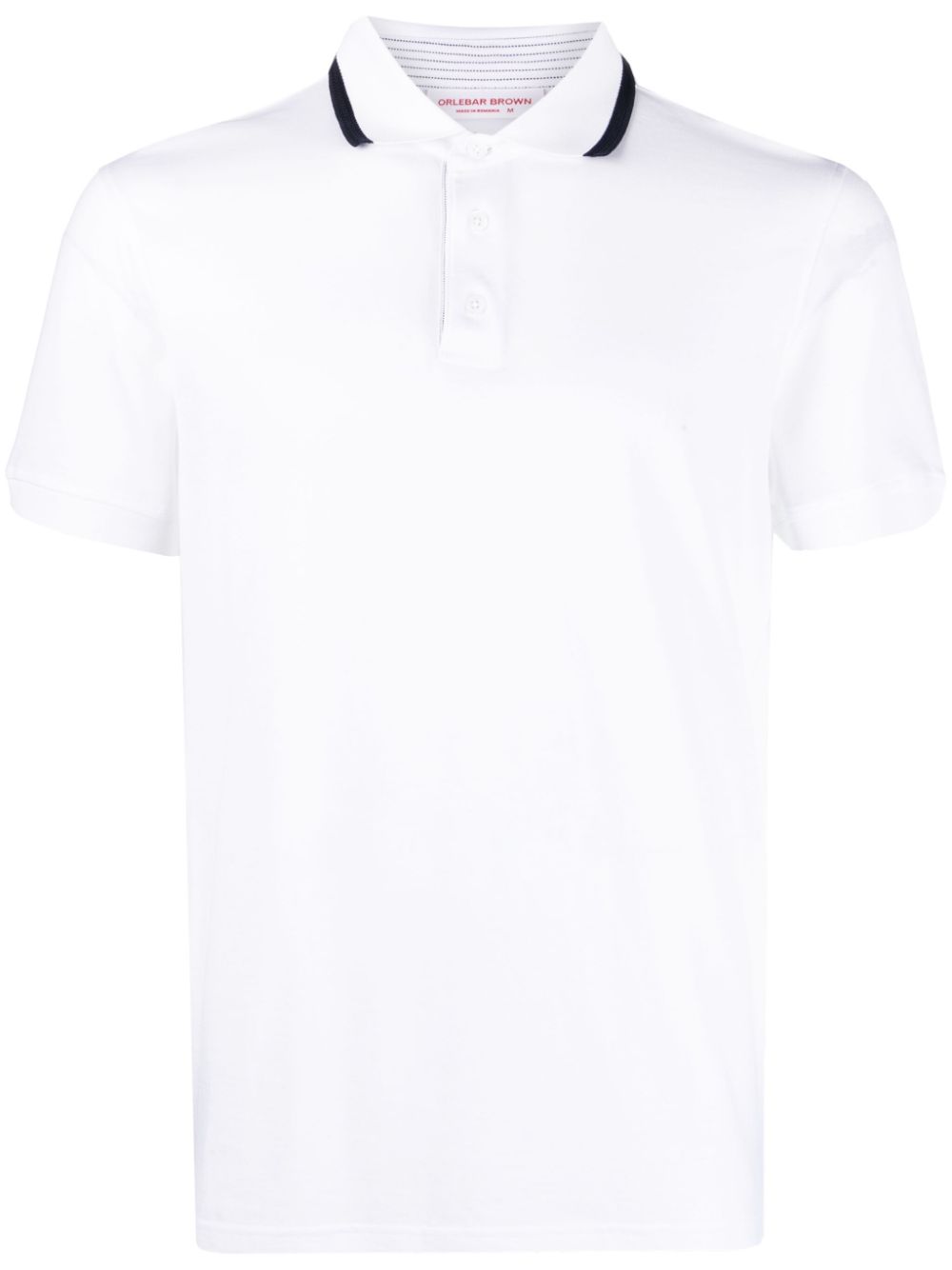 Dominic stripe-trim polo shirt - White
