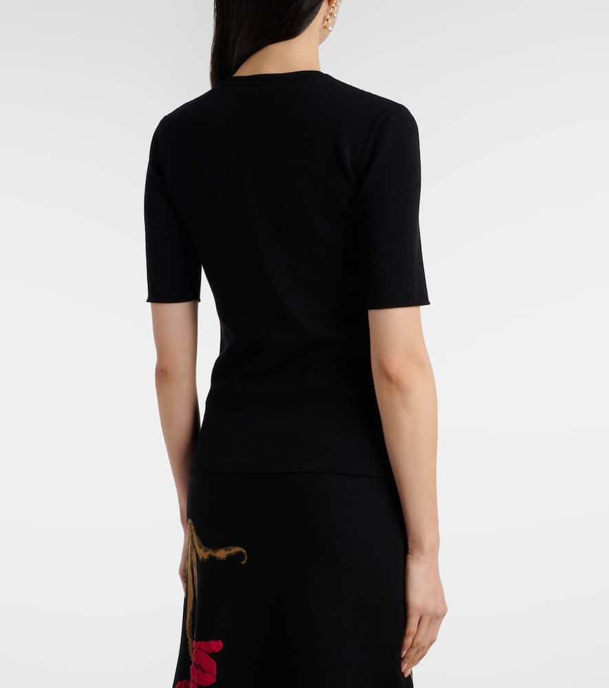 Floral jacquard top