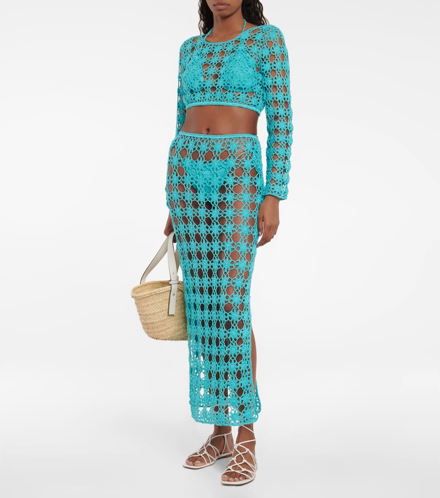 Bella cotton crochet crop top