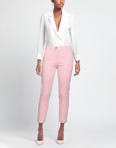 Woman Pants Pink Size 12 Polyester, Viscose, Elastane