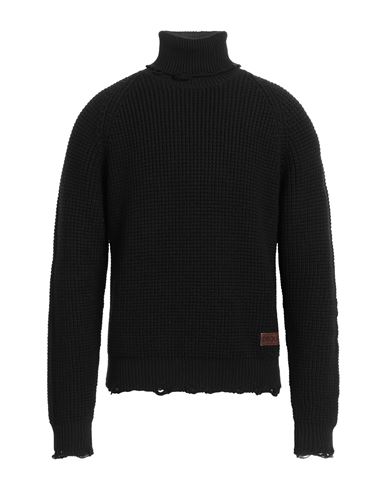 Man Turtleneck Black Size L Wool