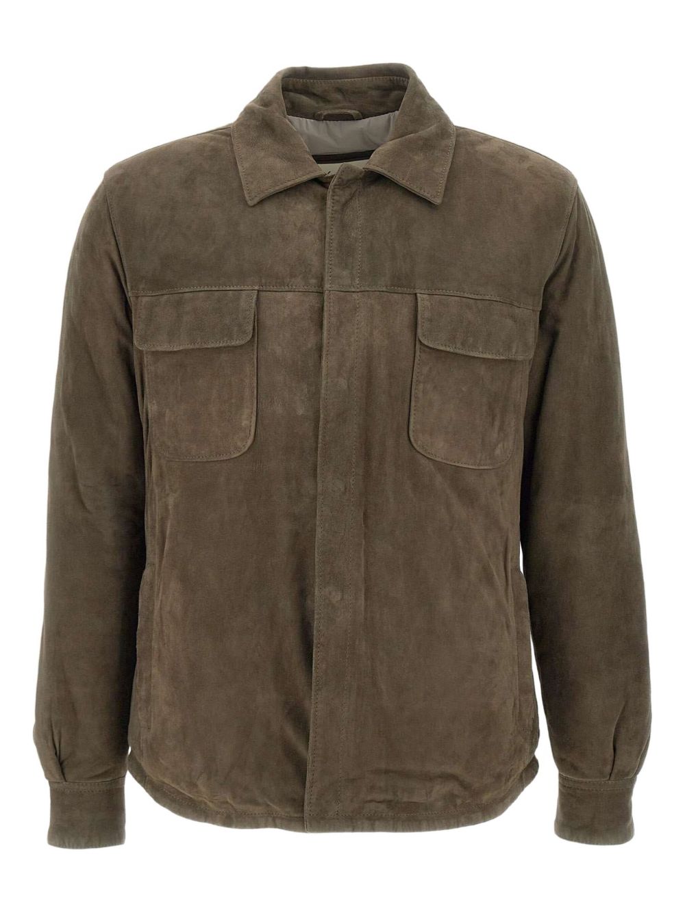 Suede shirt jacket - Brown