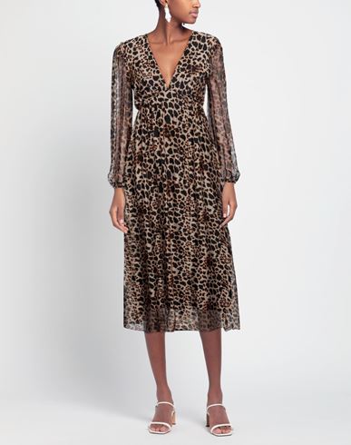 Woman Midi dress Beige Size S Viscose, Silk