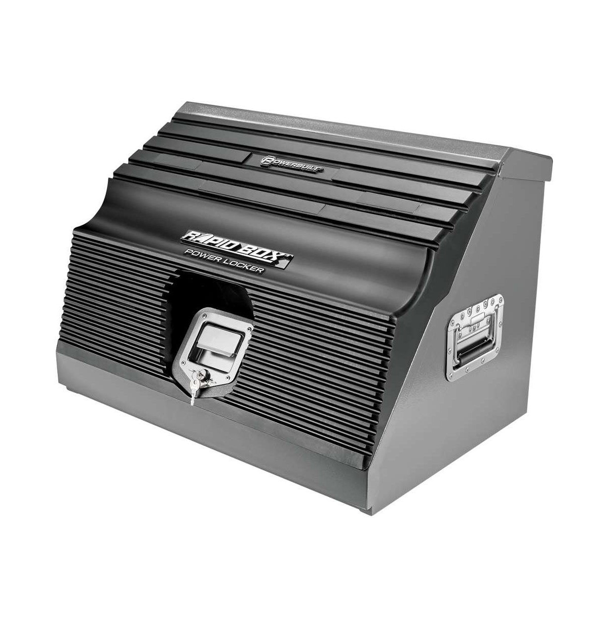 26 Inch Rapid Box Portable Slant Front Power Tool Grey Locker Box - Grey