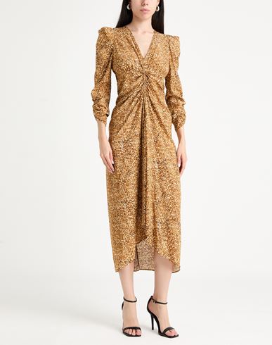 Woman Maxi dress Marigold Size 4 Silk, Elastane