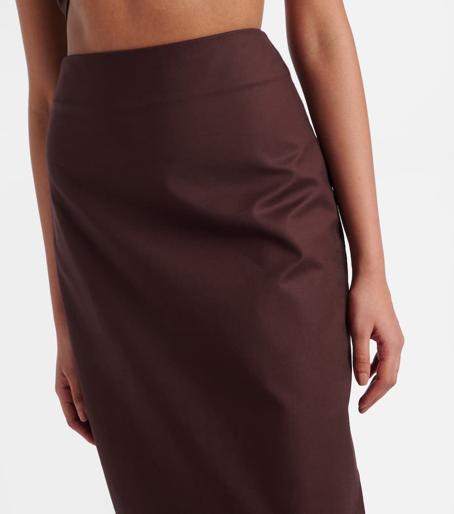 Cotton-blend maxi skirt