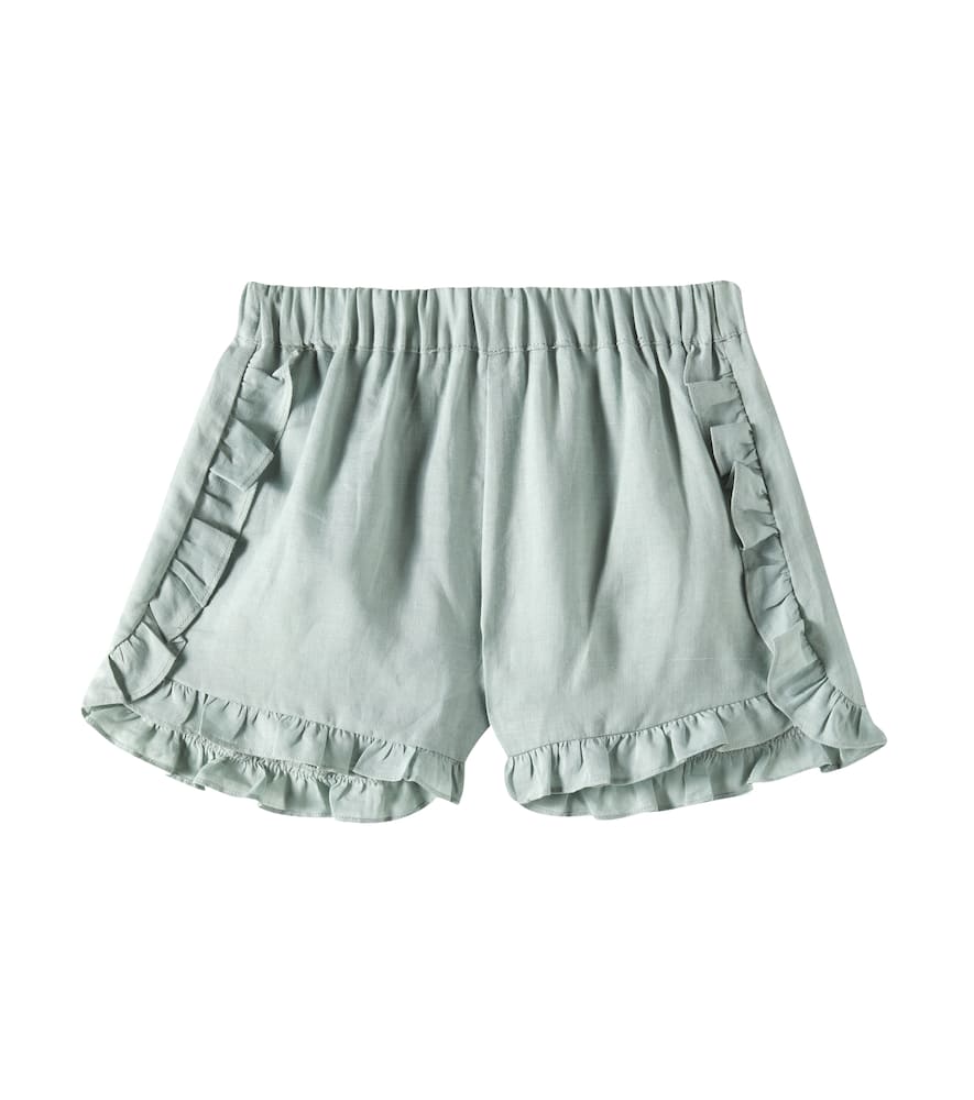 C'era Una Volta Zoe ruffled ramie shorts