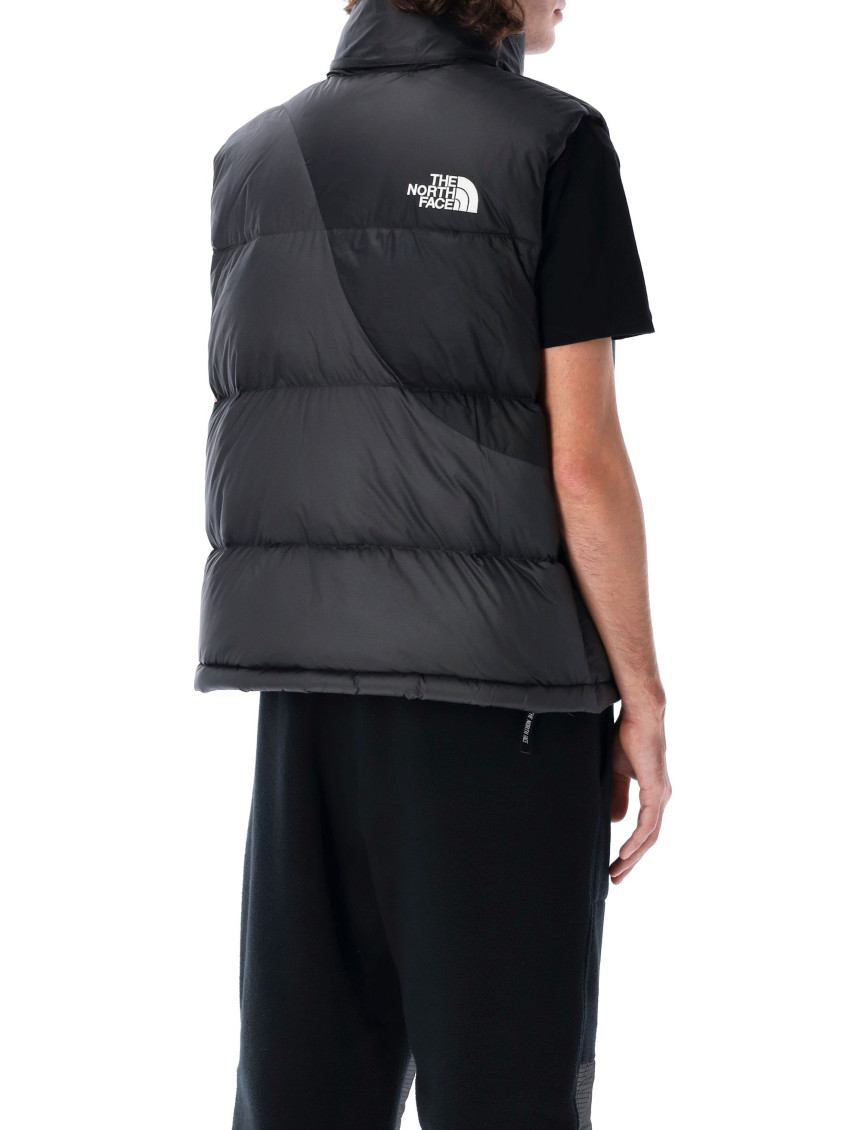 Logo-embroidered padded jacket - Black