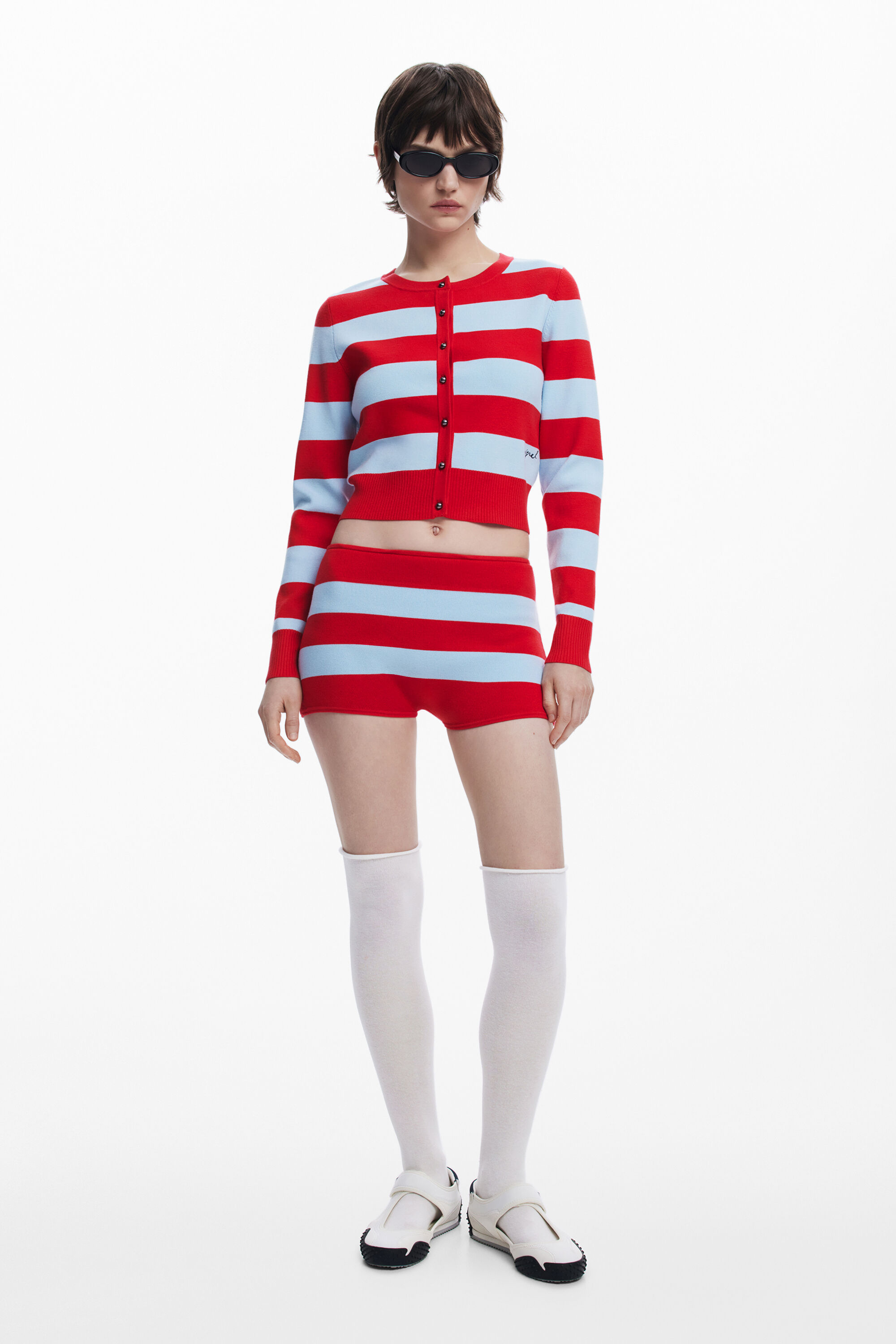 Knit micro shorts