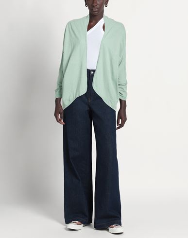 Woman Cardigan Light green Size S Cotton