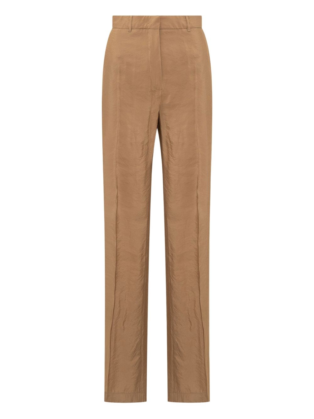 Pressed-crease trousers - Brown