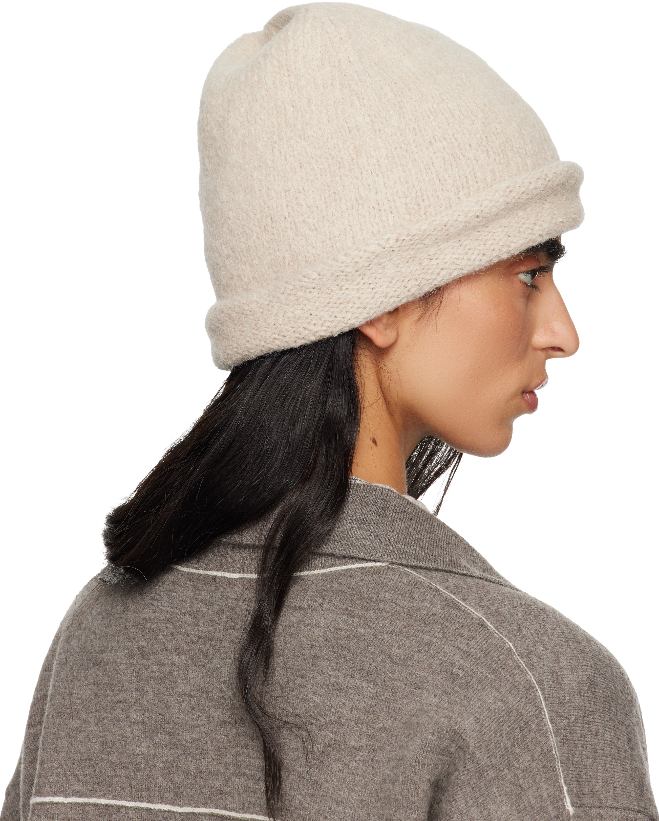 Beige Crown Beanie