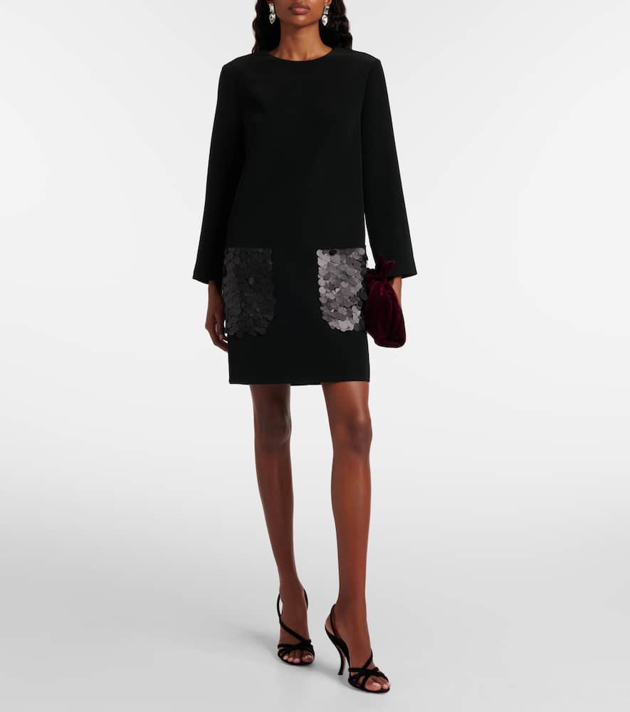 Bixio sequined satin twill minidress