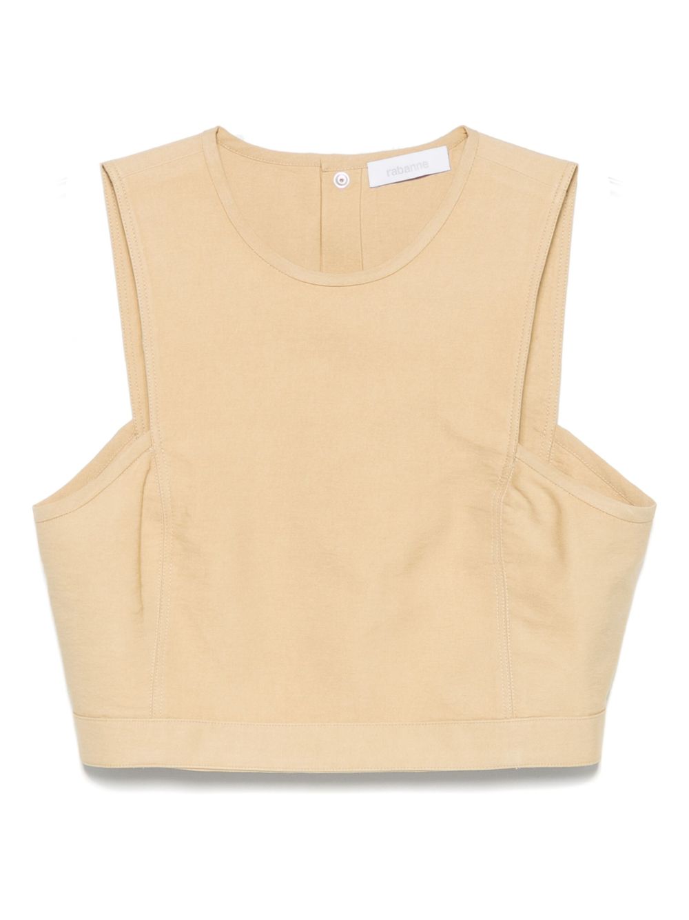 Rabanne twill vest - Neutrals