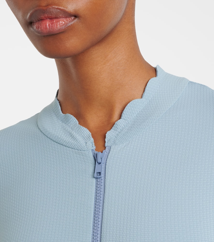 North Sea scalloped rashguard swimsuit
