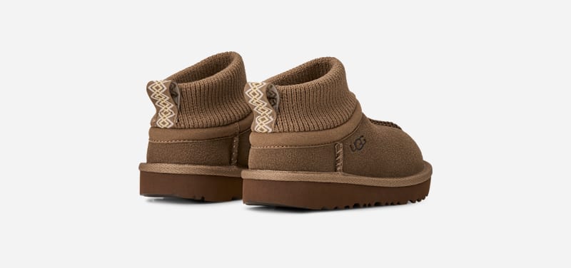 ® Toddlers' Classic Ultra Stretch Cuff Suede/Textile/Recycled Materials Classic Boots in Light Bronze