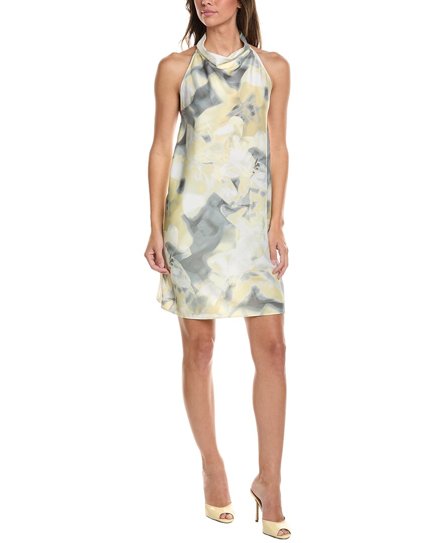 Cowled Mock Neck Short Dress
