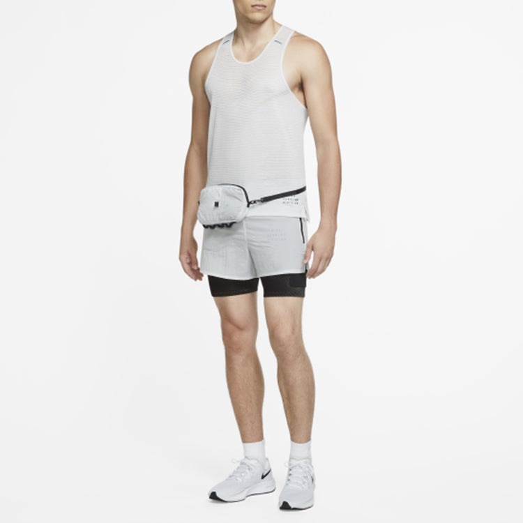 RUN DIVISION 3-IN-1 Running Shorts White Gold Color Whitegold