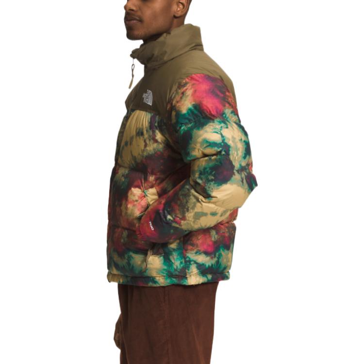 1996 Retro Nuptse Jacket ANTELOPE TAN ICE DYE PRINT
