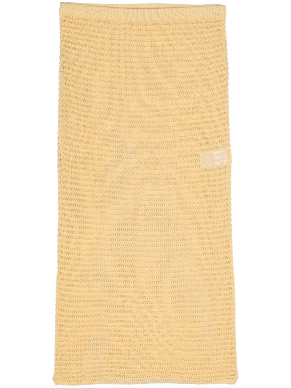 Moon open-knit skirt - Yellow