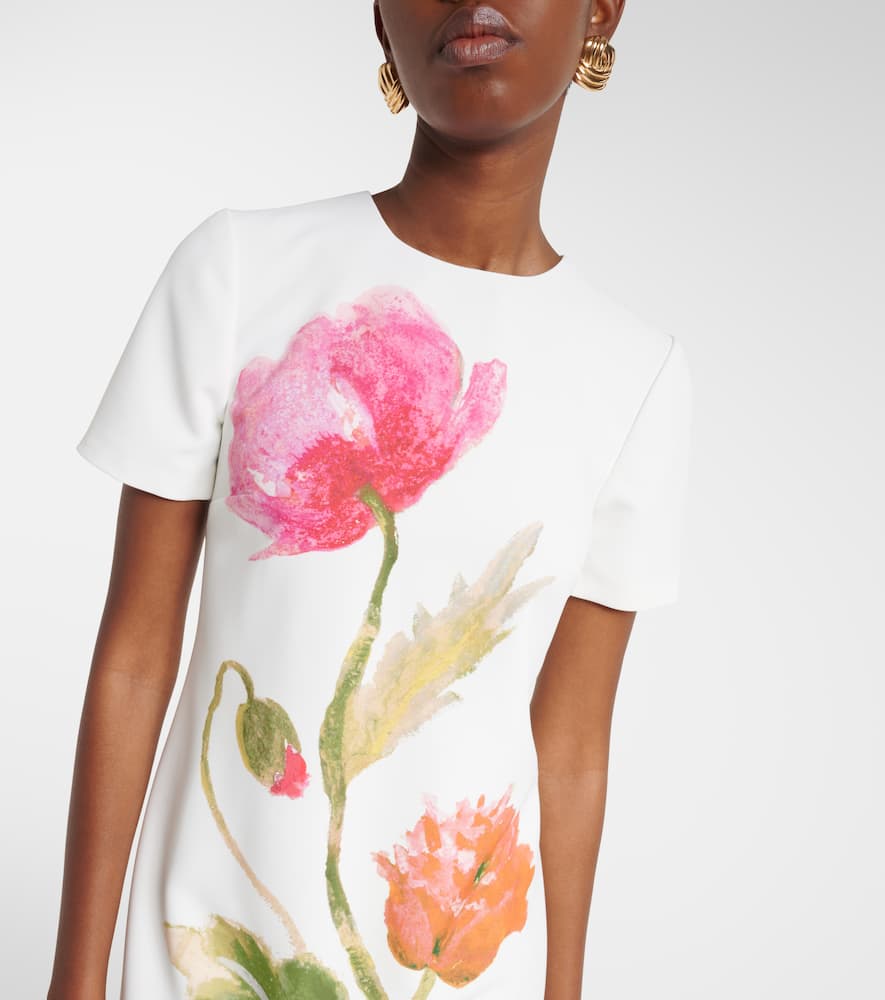 Floral crêpe midi dress