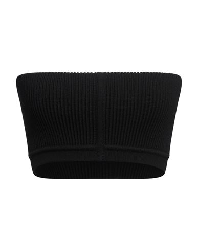 Woman Top Black Size L Virgin Wool, Elastane