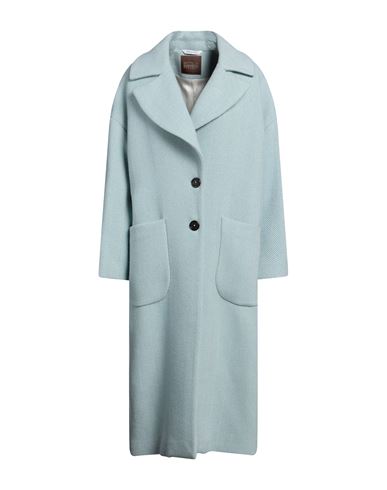 Woman Coat Sky blue Size 6 Wool, Polyester, Polyamide