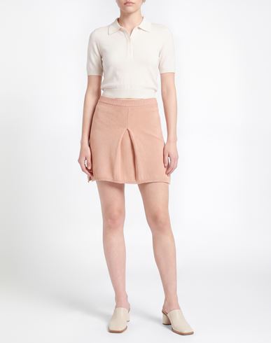 Woman Mini skirt Blush Size M Cotton