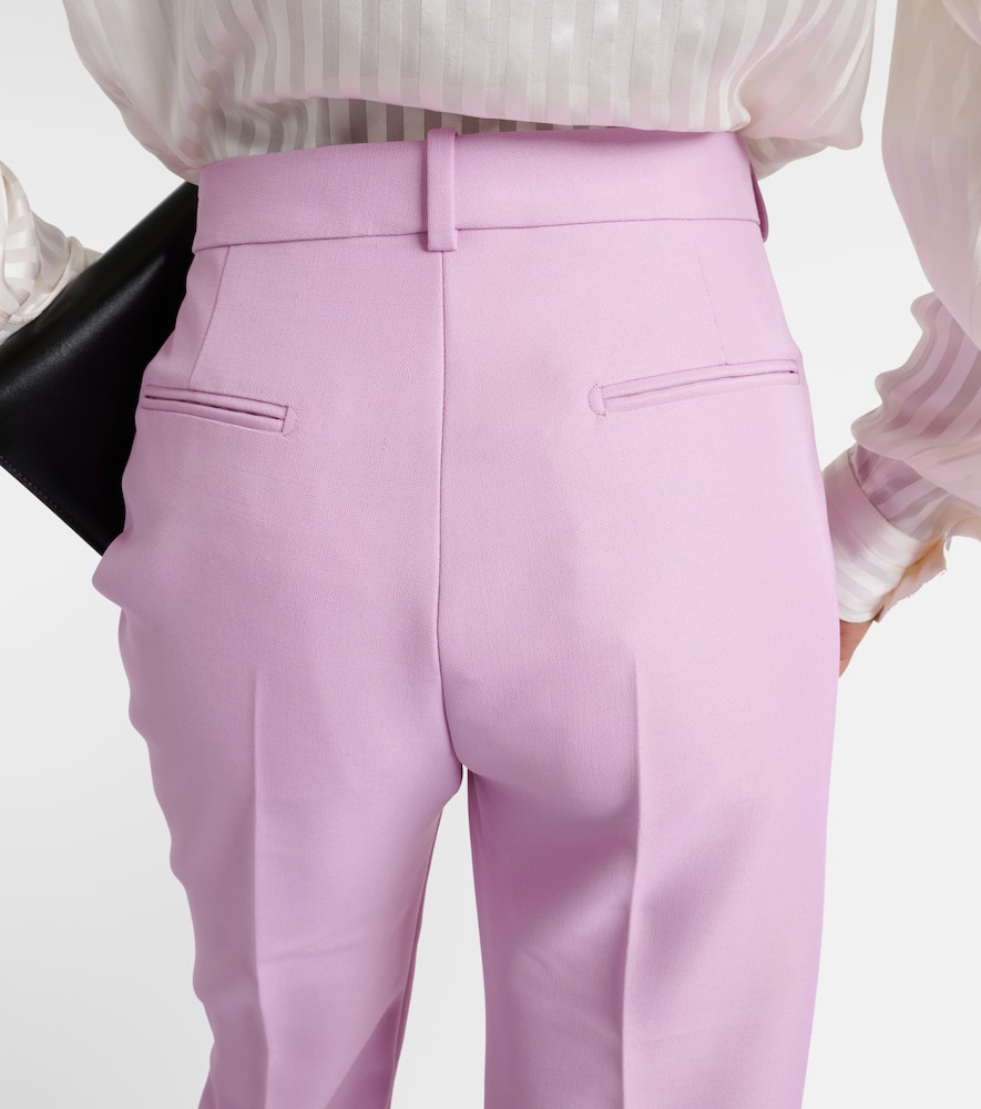 Wool-blend slim pants