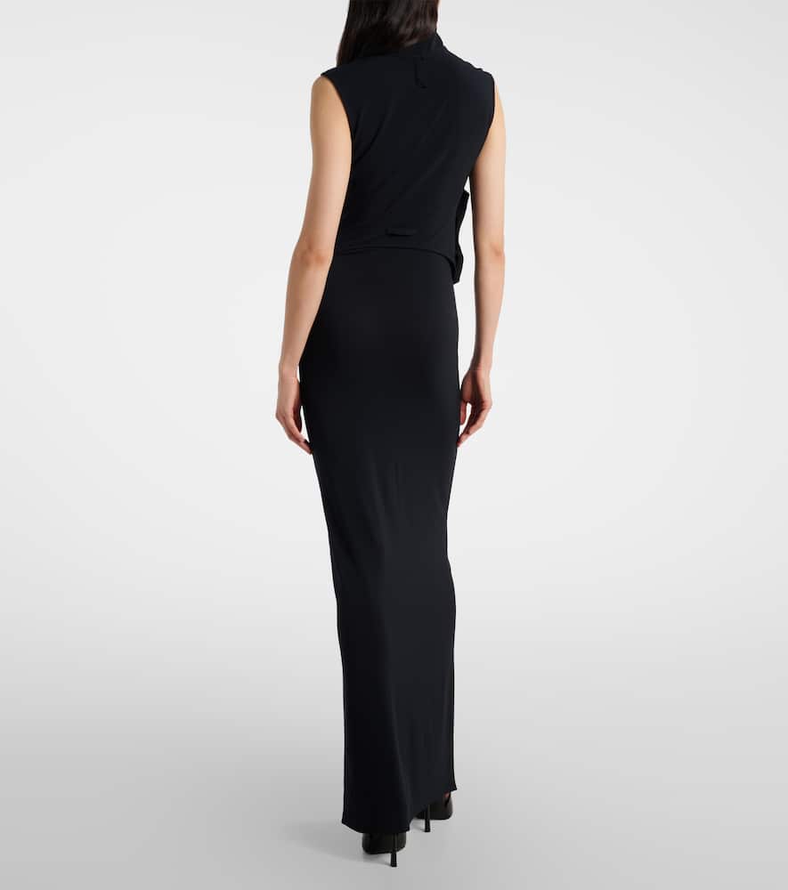 Draped jersey maxi dress