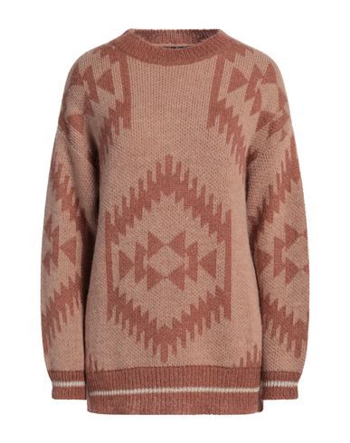 Woman Sweater Light brown Size M Acrylic, Wool, Alpaca wool