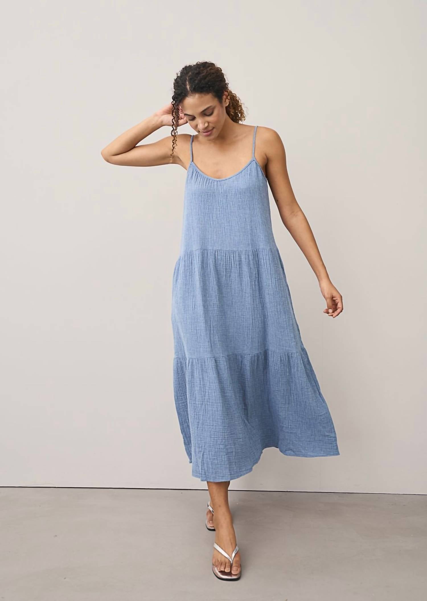 Kleid Cleopatra Maxi Dress In Denim Blue