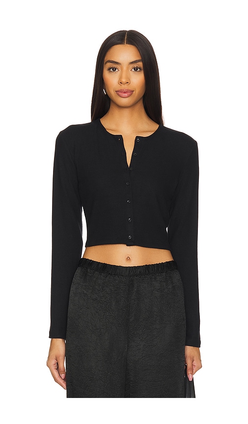 LESET Lauren Crop Cardigan in Black. -  XS also in