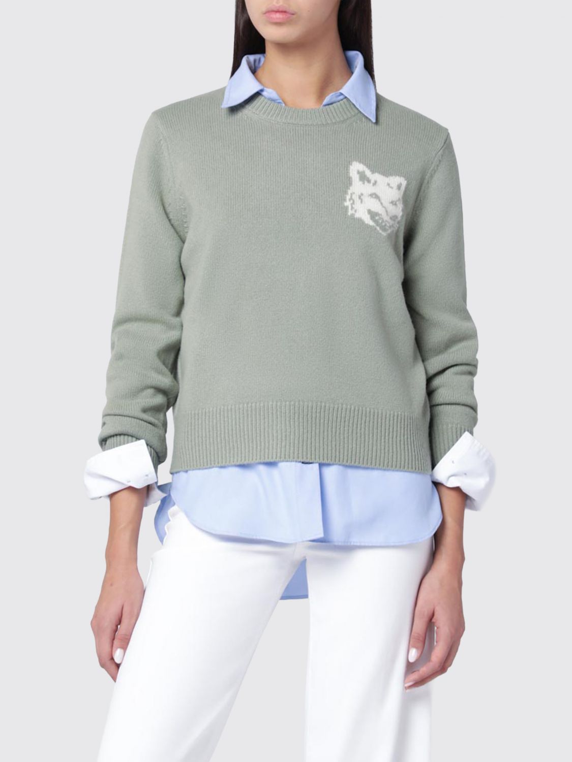 Sweater MAISON KITSUNÉ Woman color Green