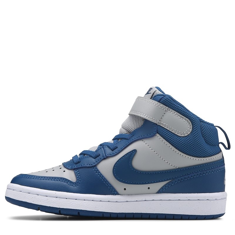 Kids' Court Borough Mid 2 High Top Sneaker Little Kid Shoes (Grey/Blue)