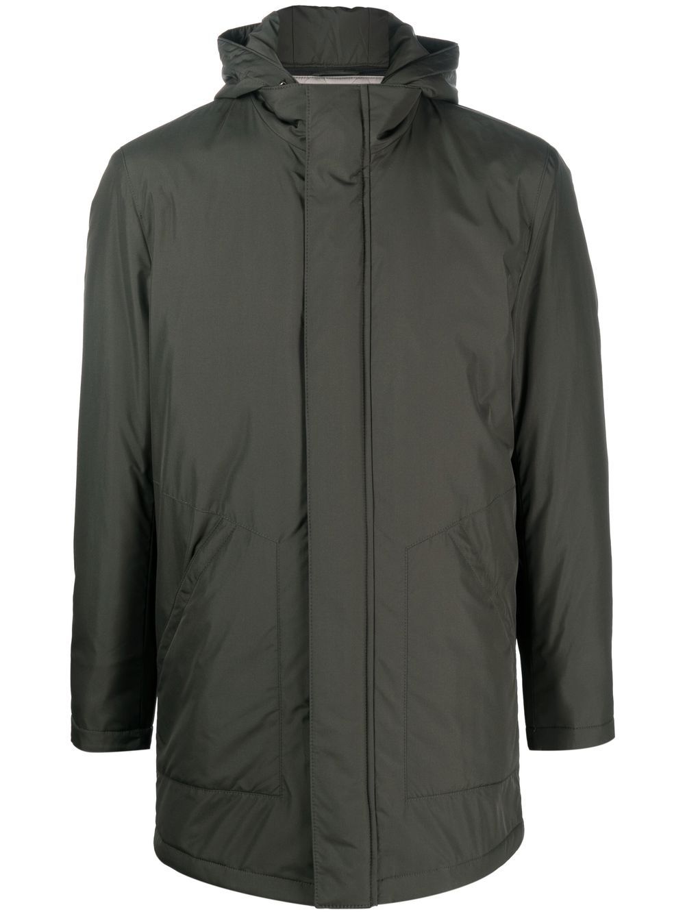 Zip-fasten hooded coat - Green