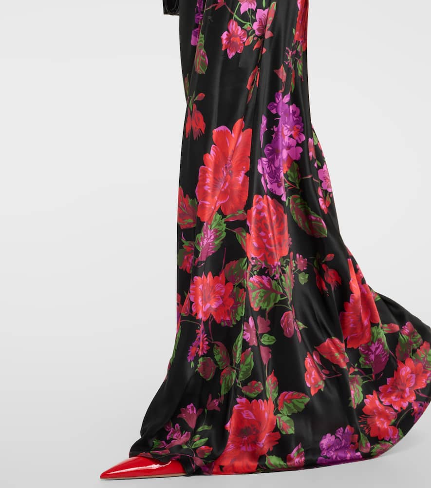 Tiered silk tulle gown