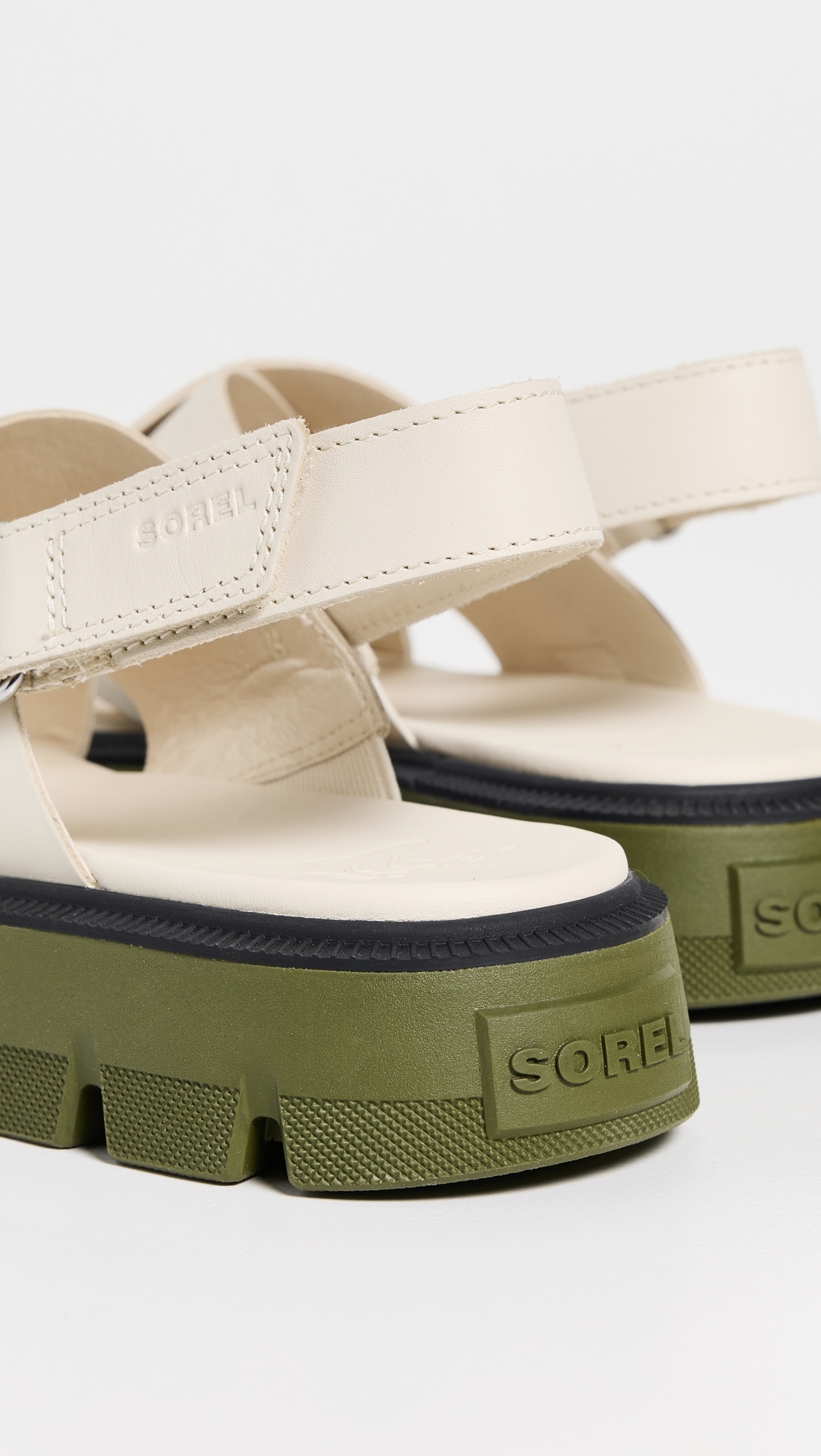 Sorel Rein Cb Criss Cross Sandals Chalk/Utility Green