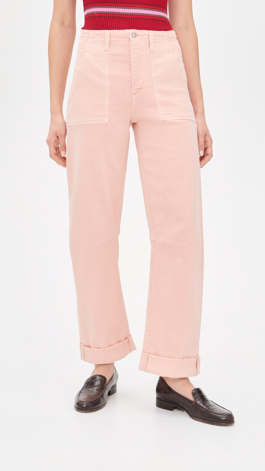 Utility Soft Double Cuff Jeans Peachy