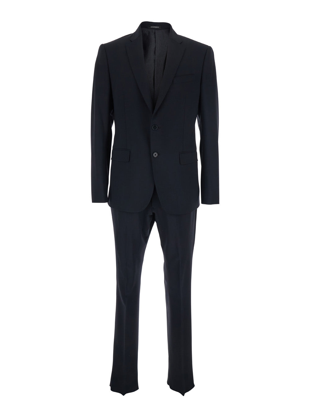 Virgin Wool Single-Breasted Suit — Blue